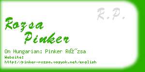 rozsa pinker business card